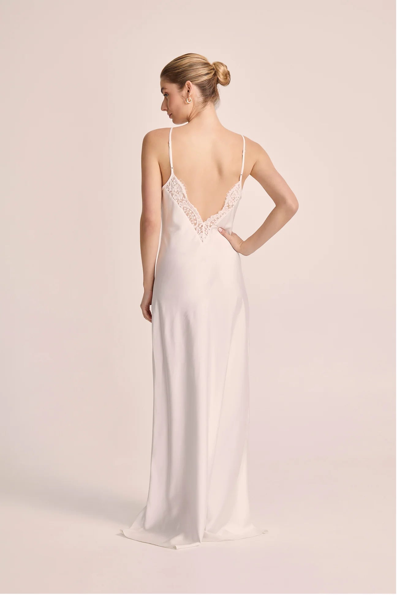 White Sian Long Slip – Gigi & Olive