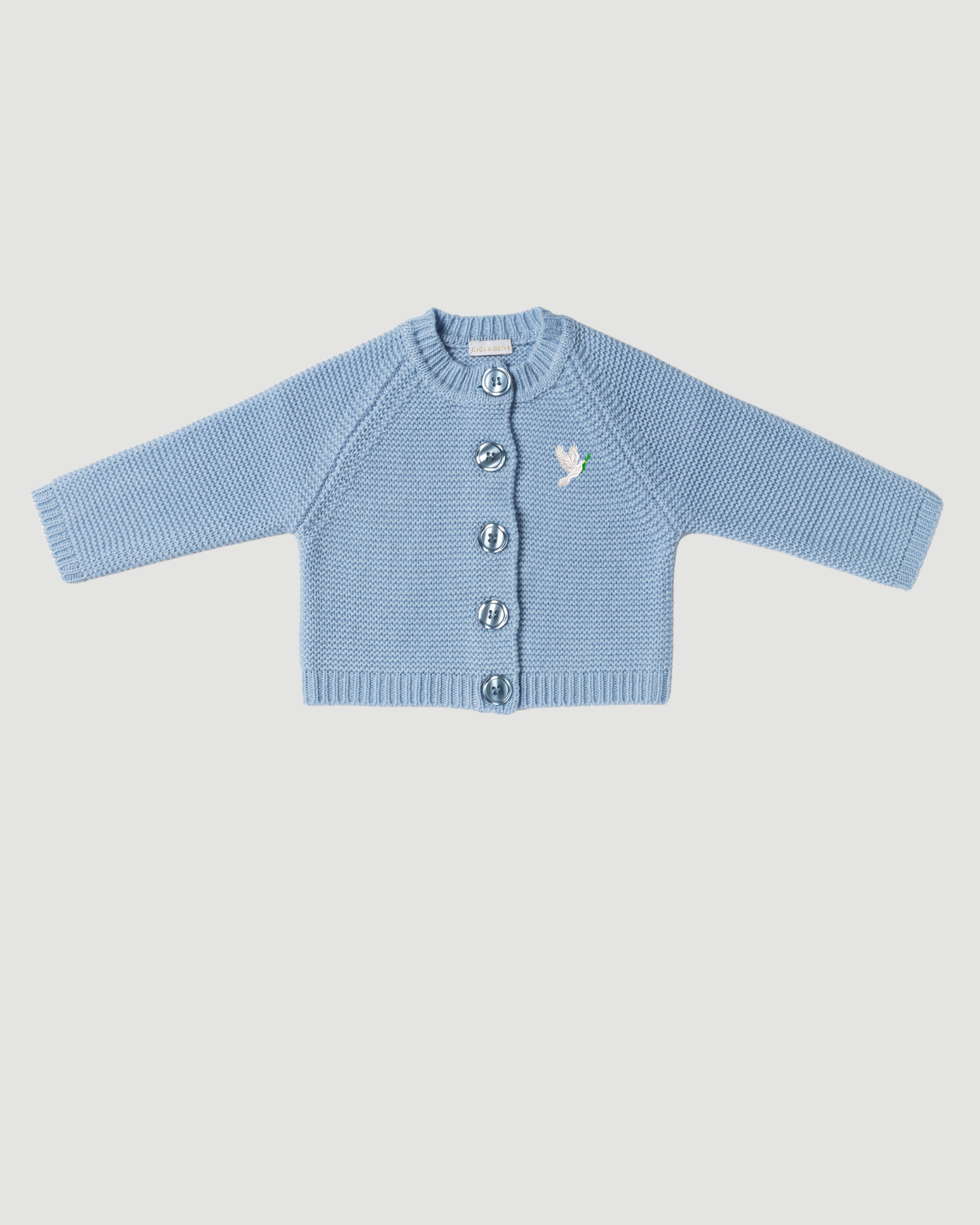 Babyhug Denim Solid Capris with Star Applique - Blue
