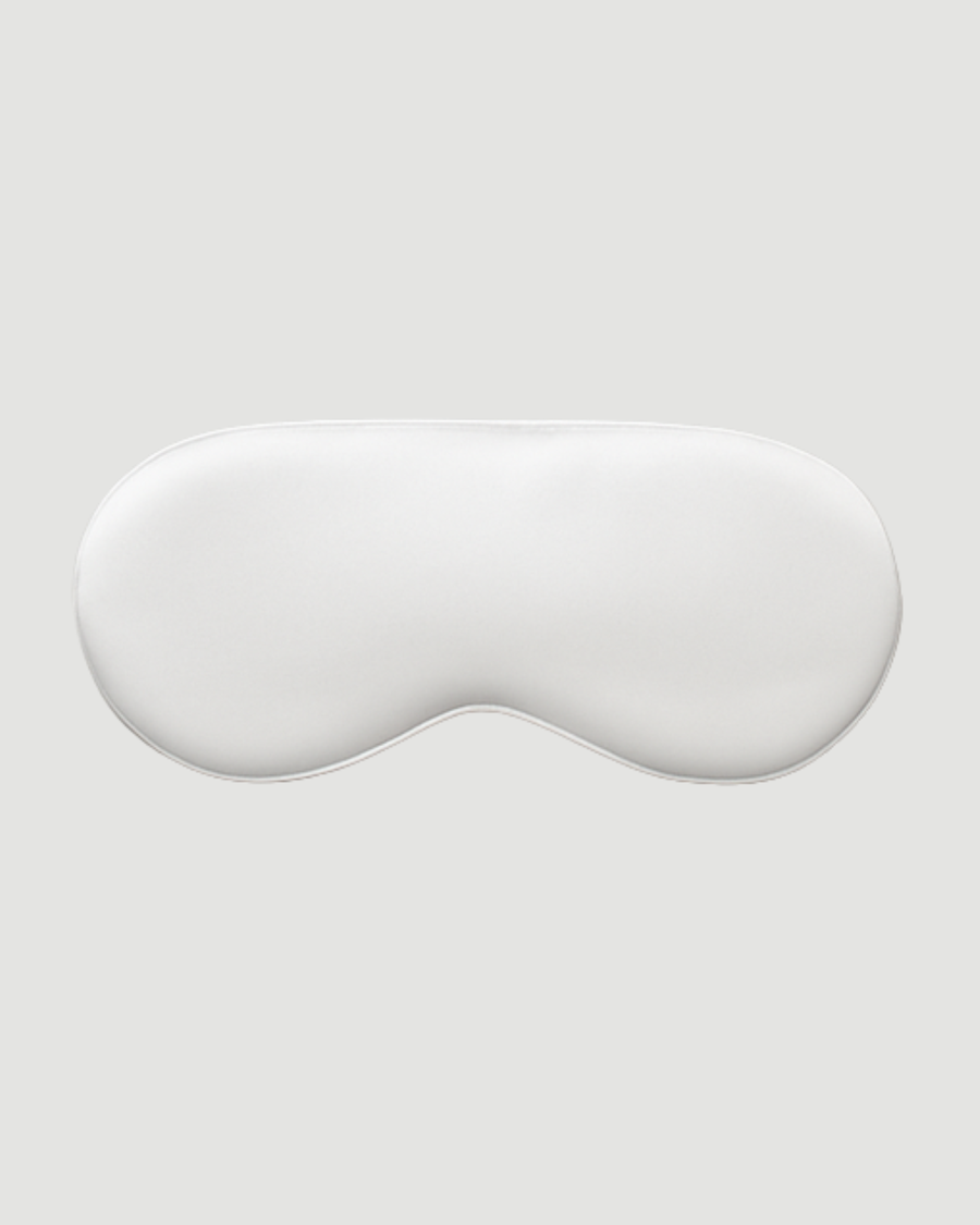Bridal White Silk Eye Mask
