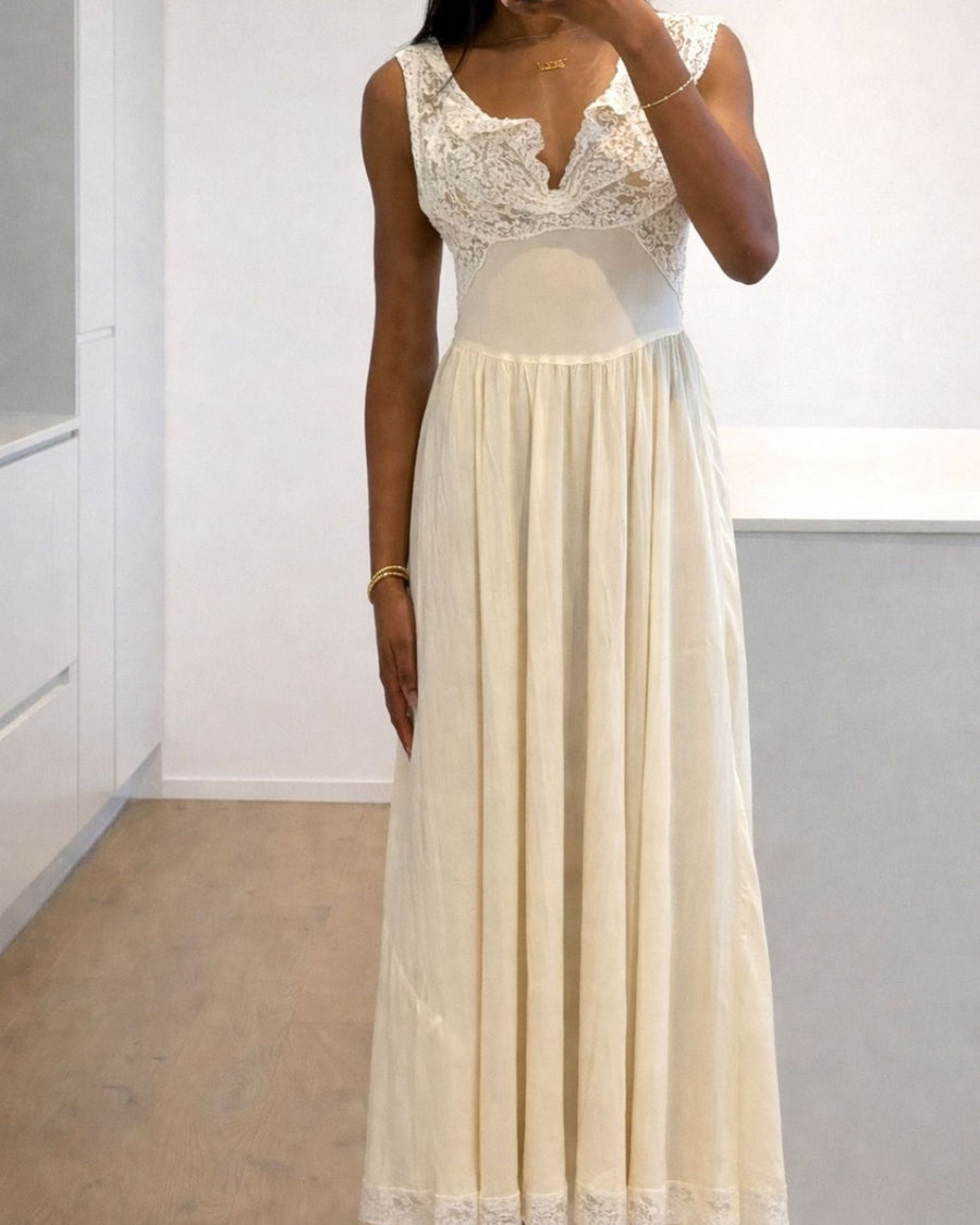 Vintage 1930's Ivory Silk Slip Dress – Gigi & Olive