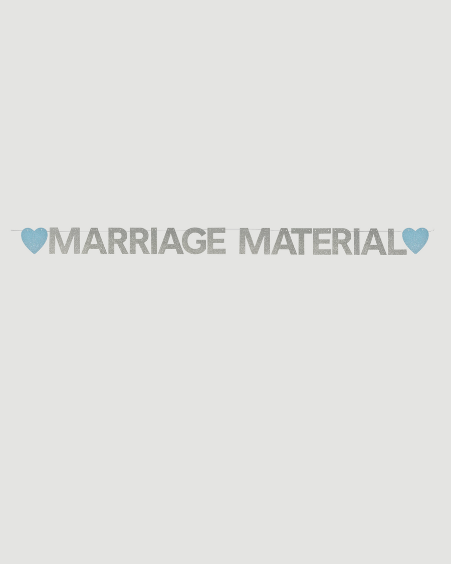 Marriage Material Glitter Garland
