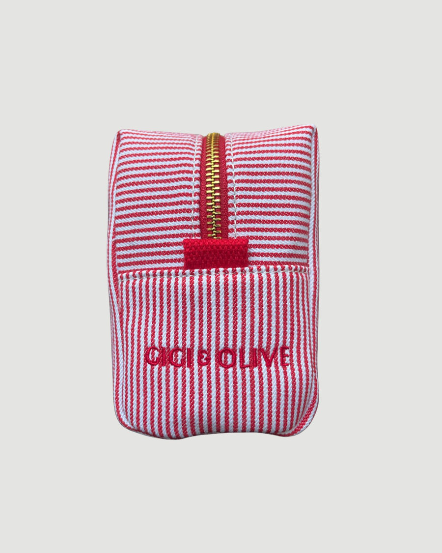 Red Striped Pouch