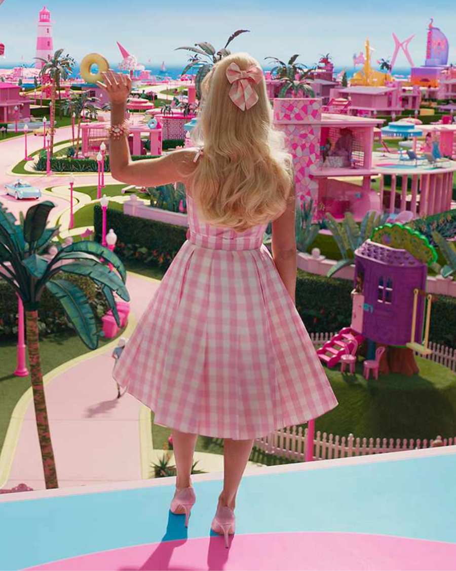 Pink Gingham Barbie Bow