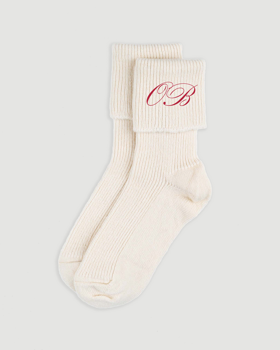 Cashmere socks in Ivory
