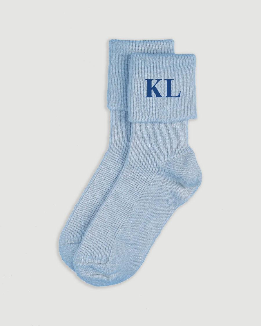 Cashmere socks in Baby Blue