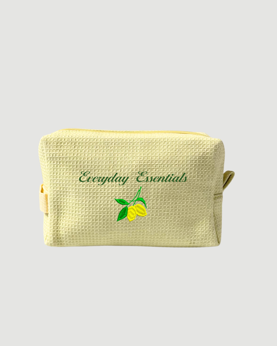 Personalised Waffle Pouch - Lemon
