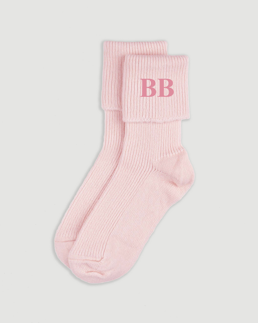 Cashmere socks in Light Pink