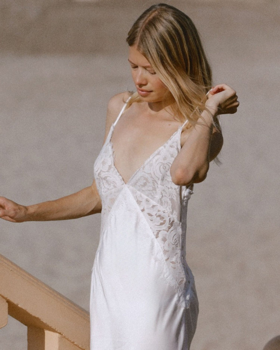 White Peyton Long Slip