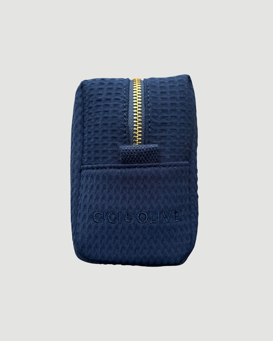 Navy Waffle Pouch