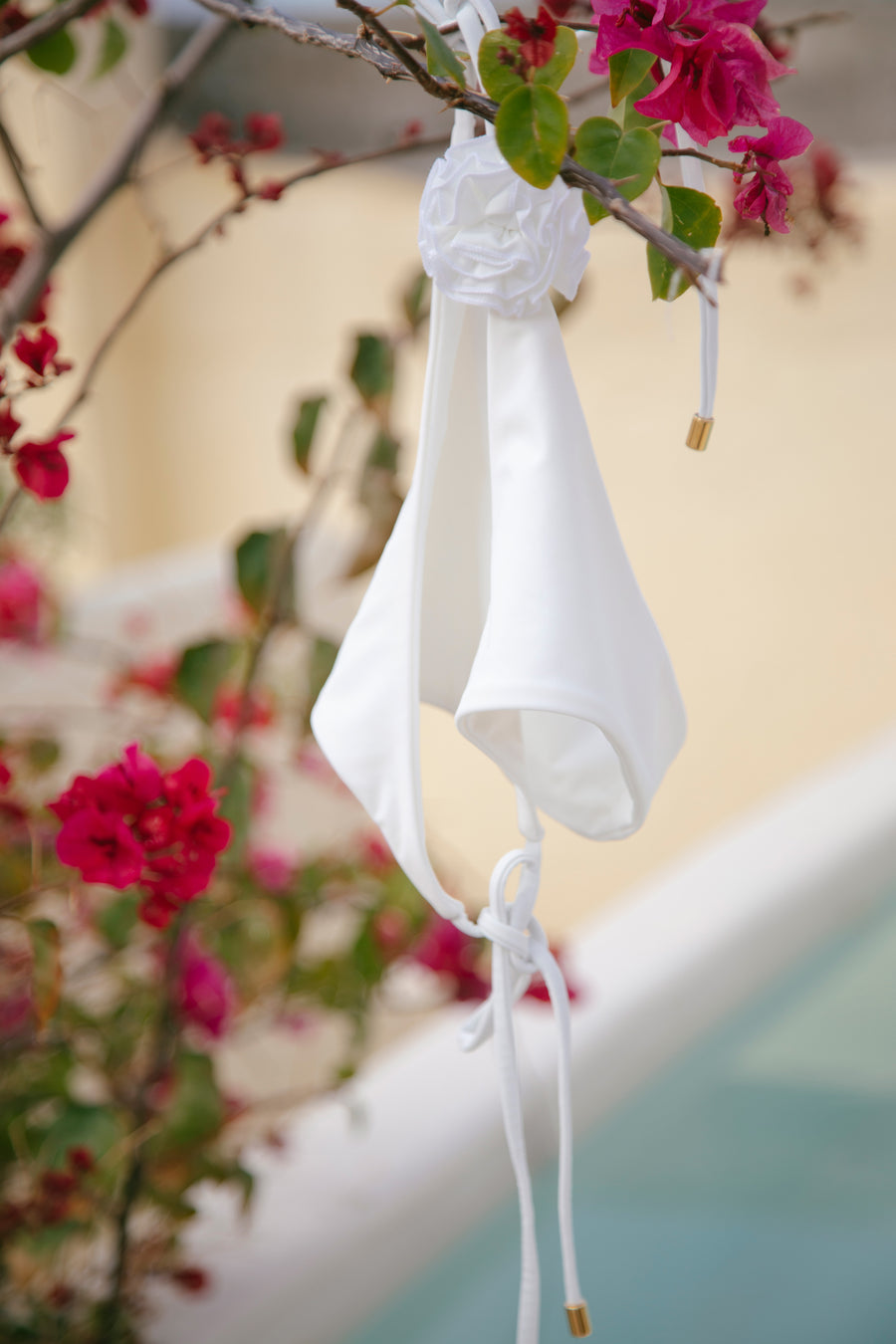 St Vincent Bottom with Rose - Bridal White