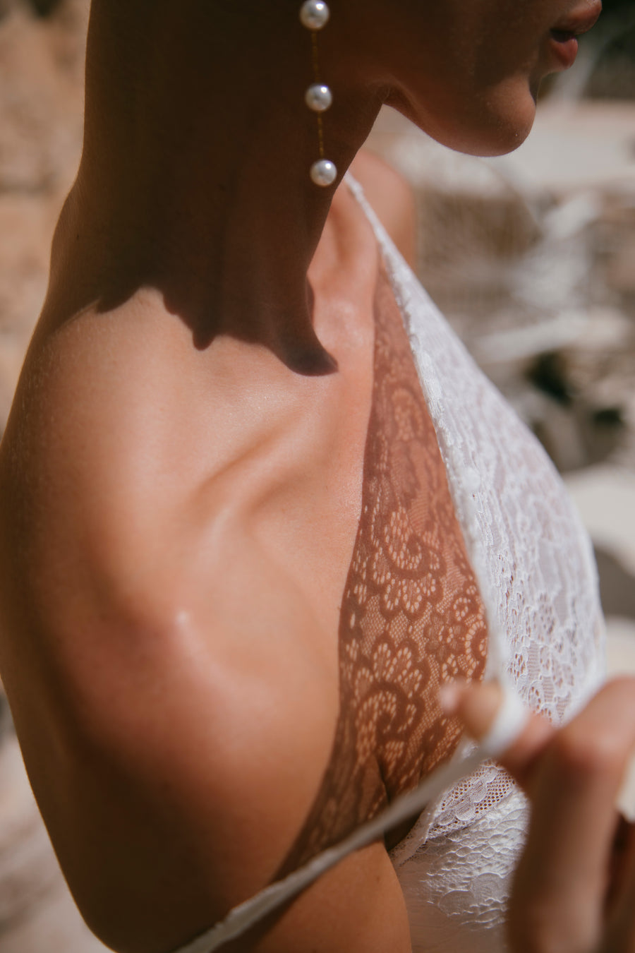 Vienna Lace Dress - Bridal White