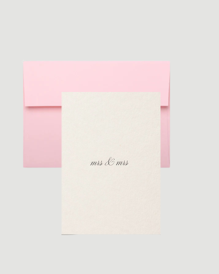 Mrs & Mrs Portrait Card
