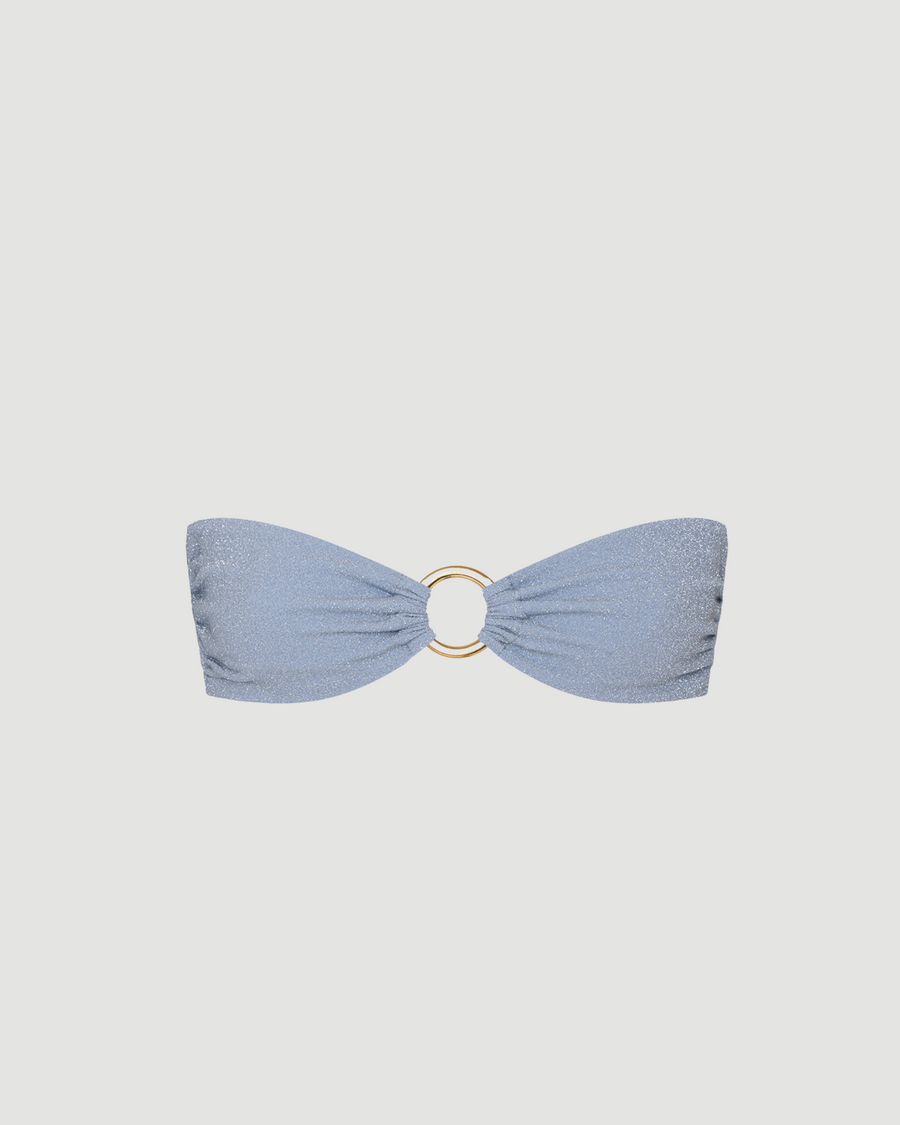 Acapulco Top - Ice Blue Lurex