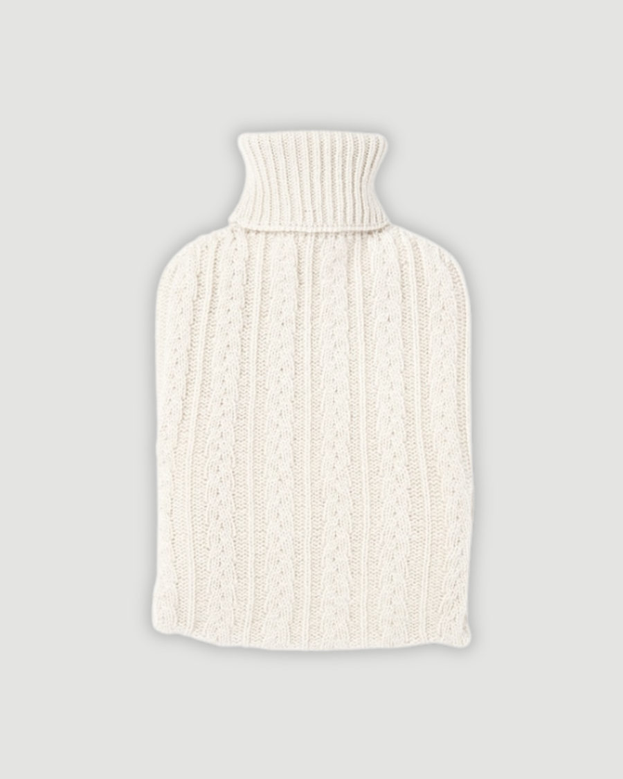 Cashmere Hot Water Bottle, Antique White