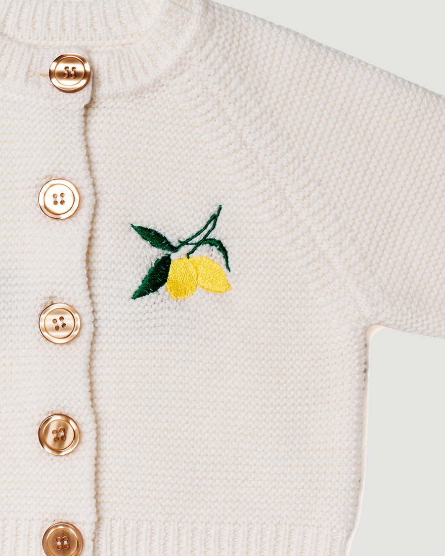 Personalised Baby Cardigan - Cream