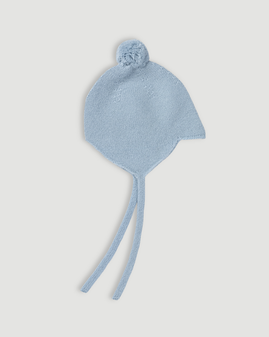 Cashmere Baby Bonnet in Blue