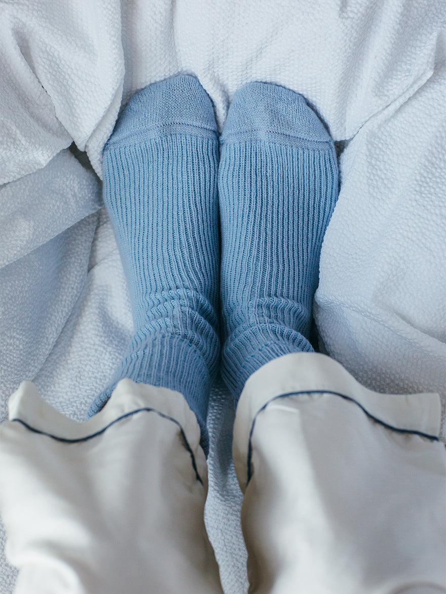 Cashmere socks in Baby Blue