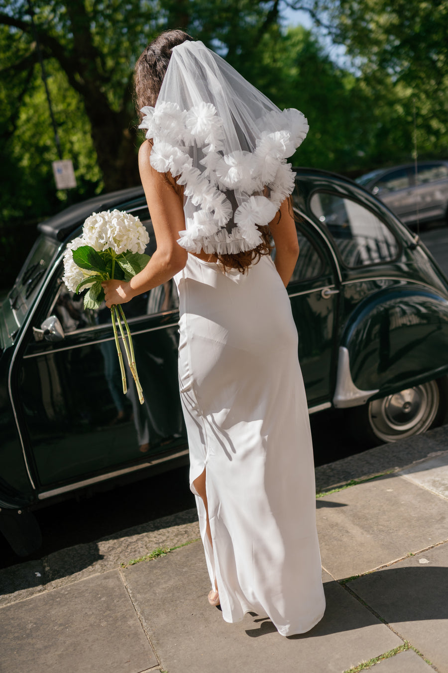 Ruffle Trim Mini Veil