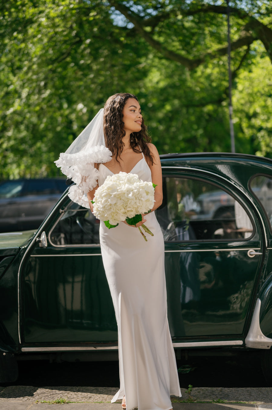 Ruffle Trim Mini Veil