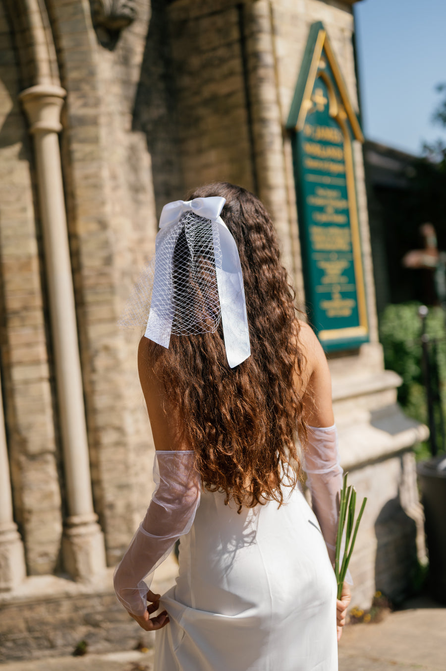 Birdcage Bow Veil