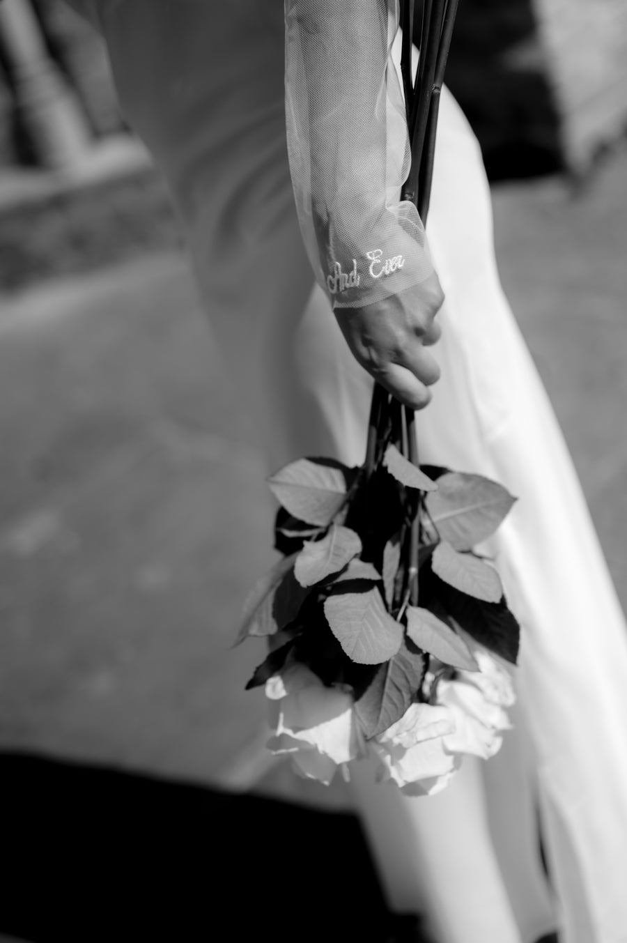 Embroidered Tulle Gloves