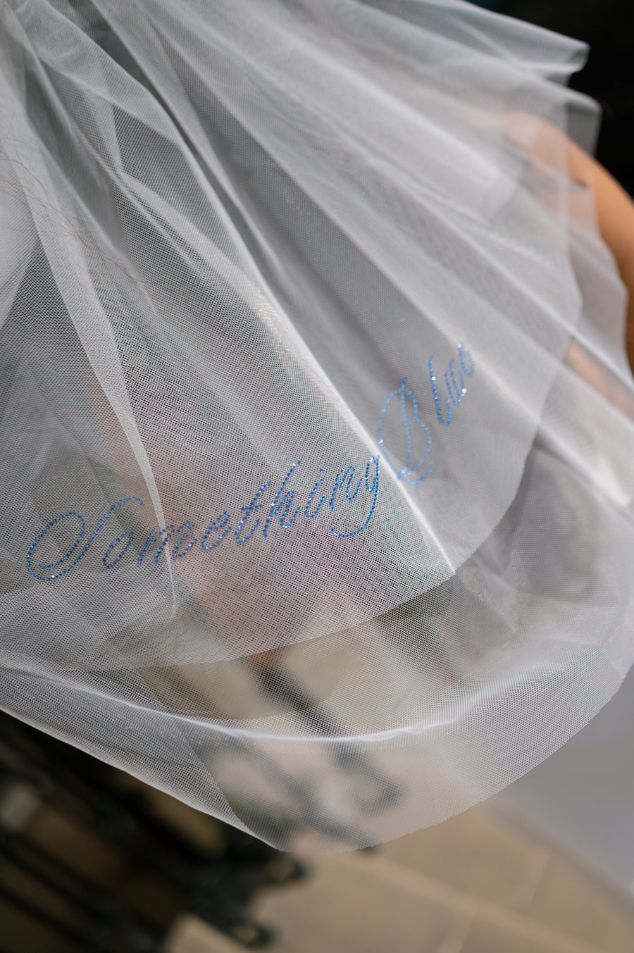 Something Blue Diamanté Veil