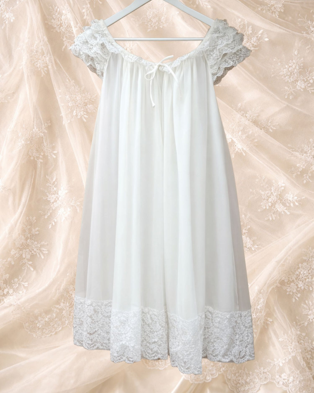 Vintage Bridal Lace Peignoir Set