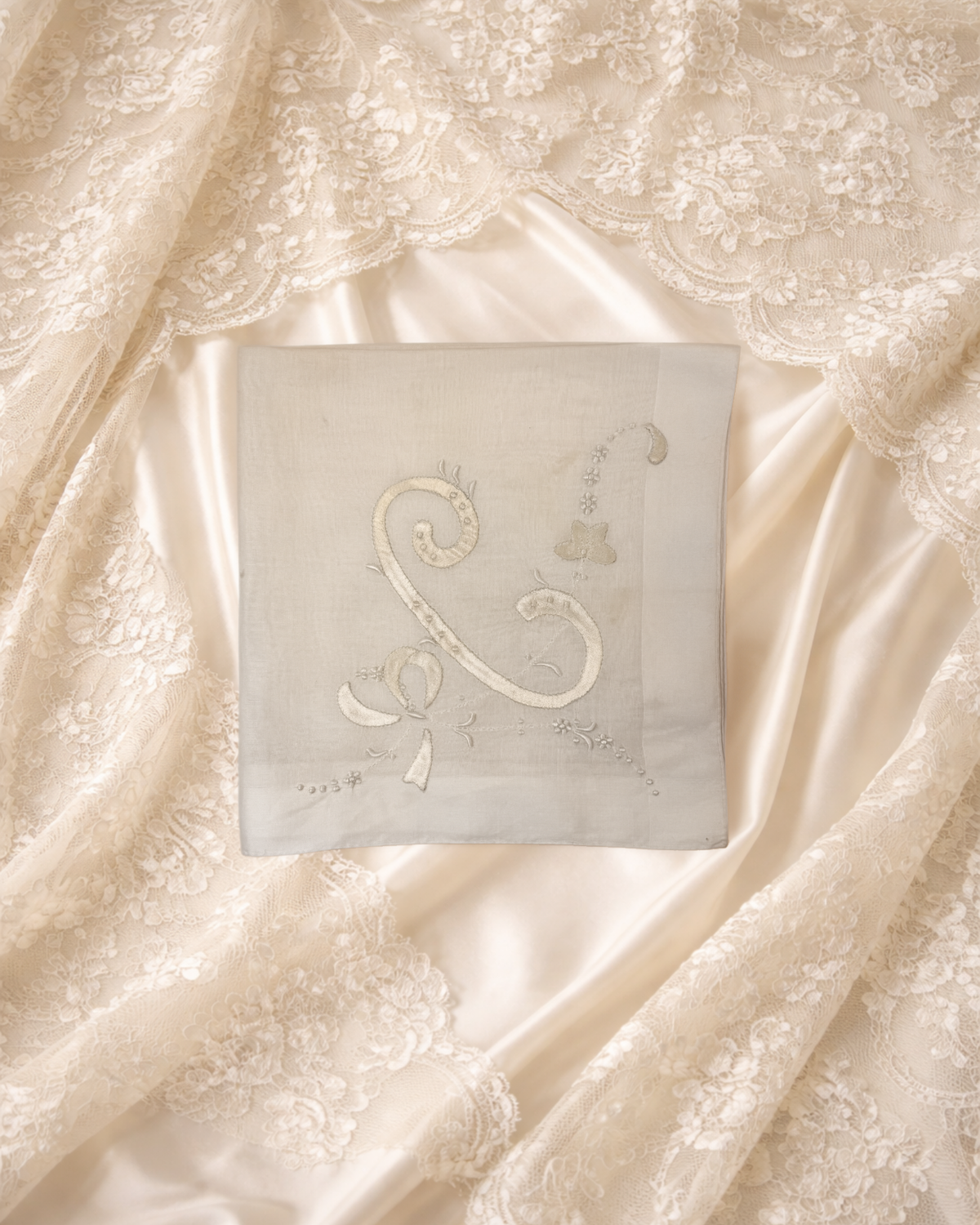 Vintage Edwardian Corner Scroll Handkerchief 1910 1920