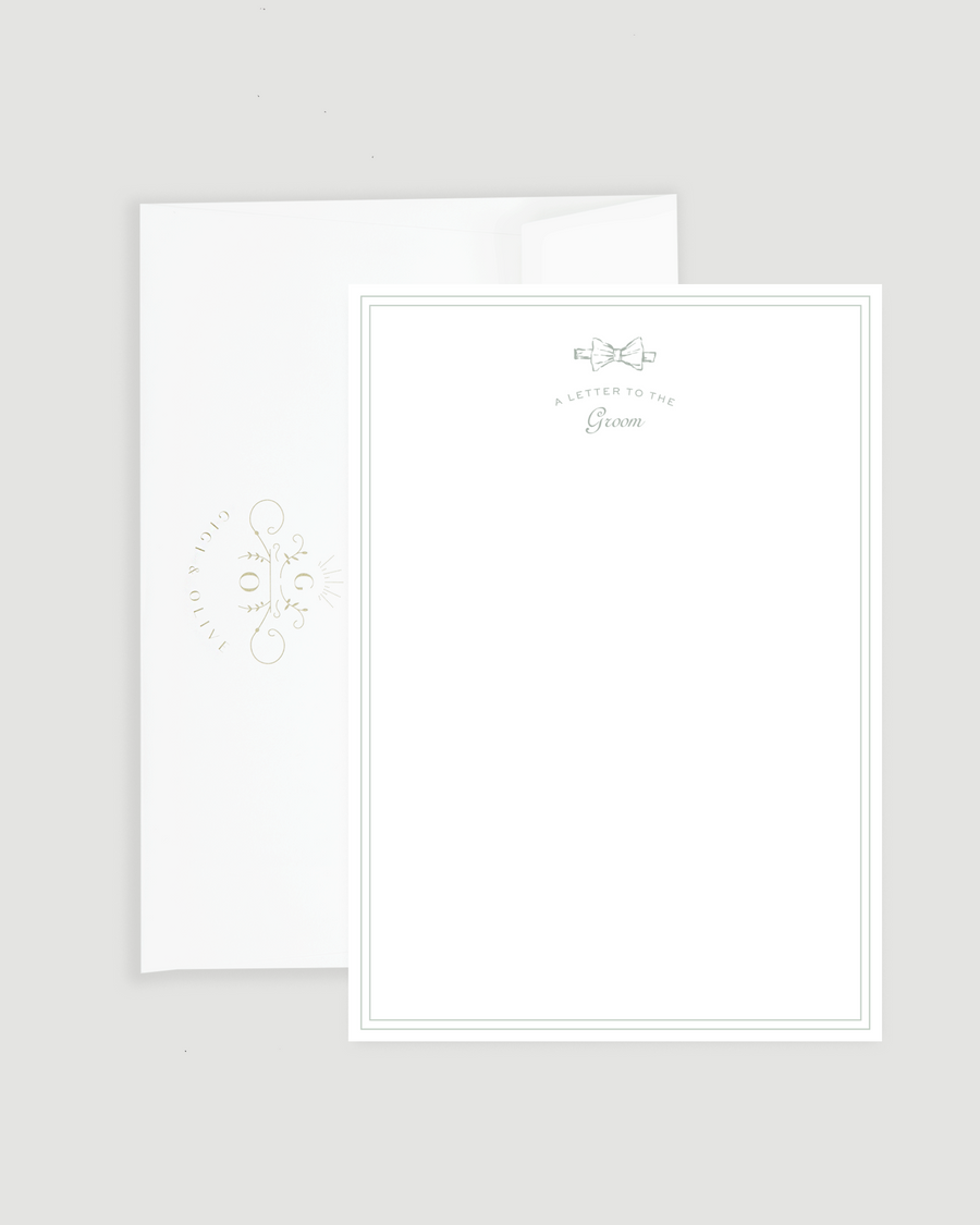 A letter to the groom