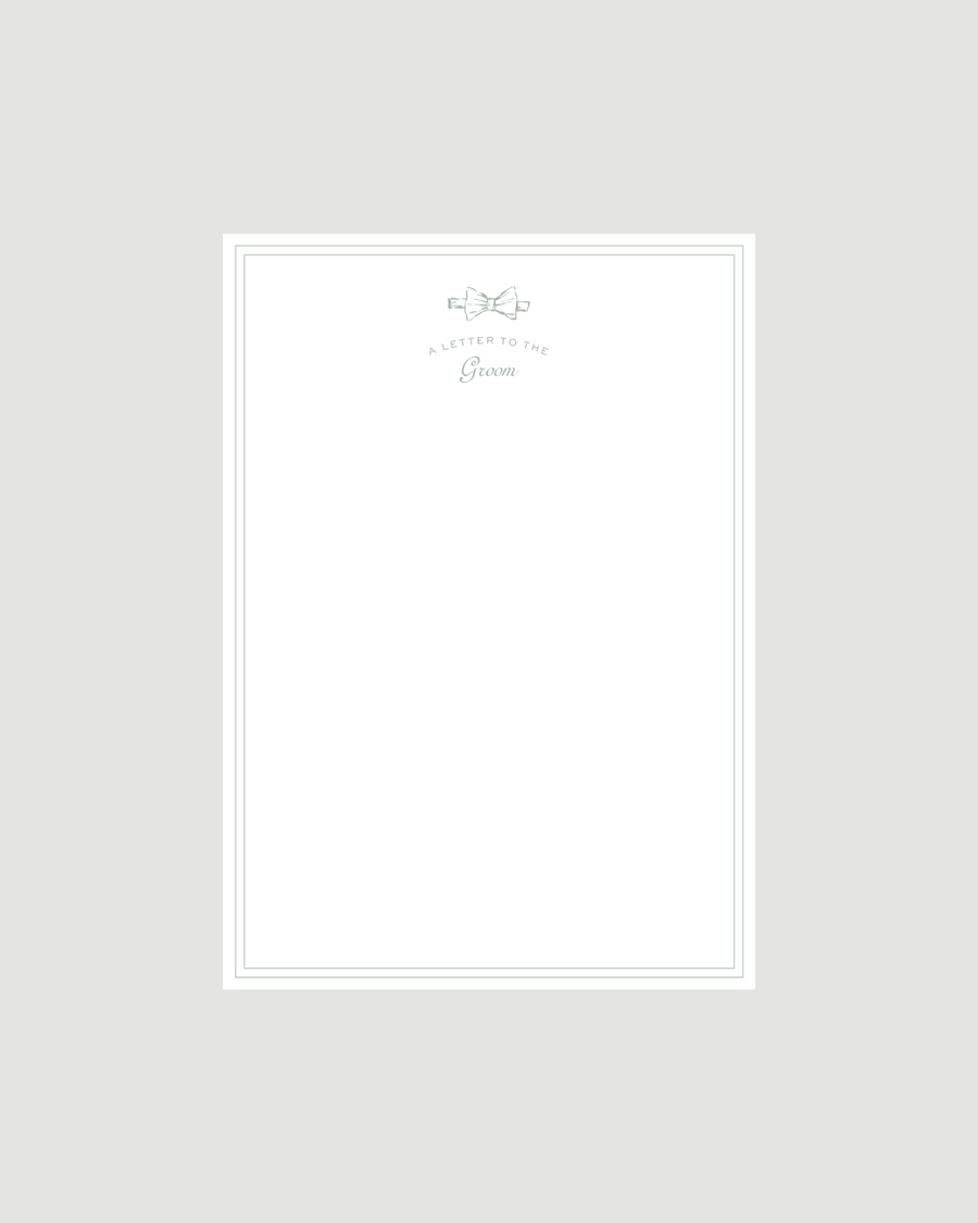 A letter to the groom
