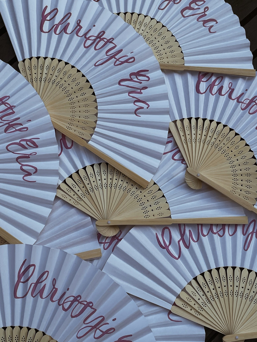 Hand Painted Personalised Fan (pack of 20)