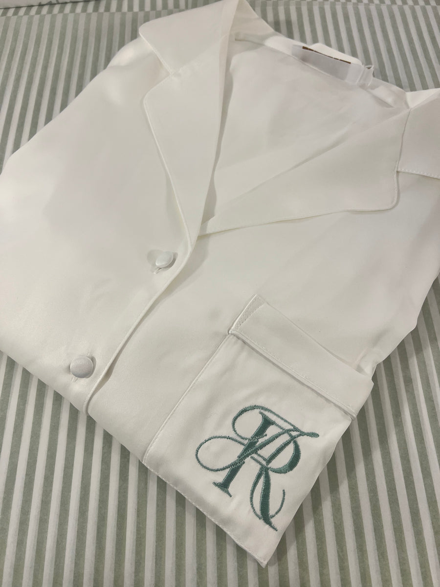White TONI LONG SLEEVE PJs