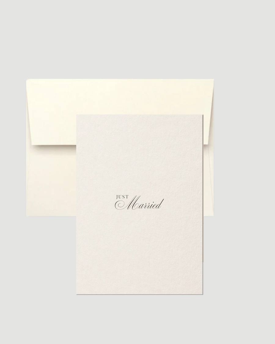 Just Married Portrait Card