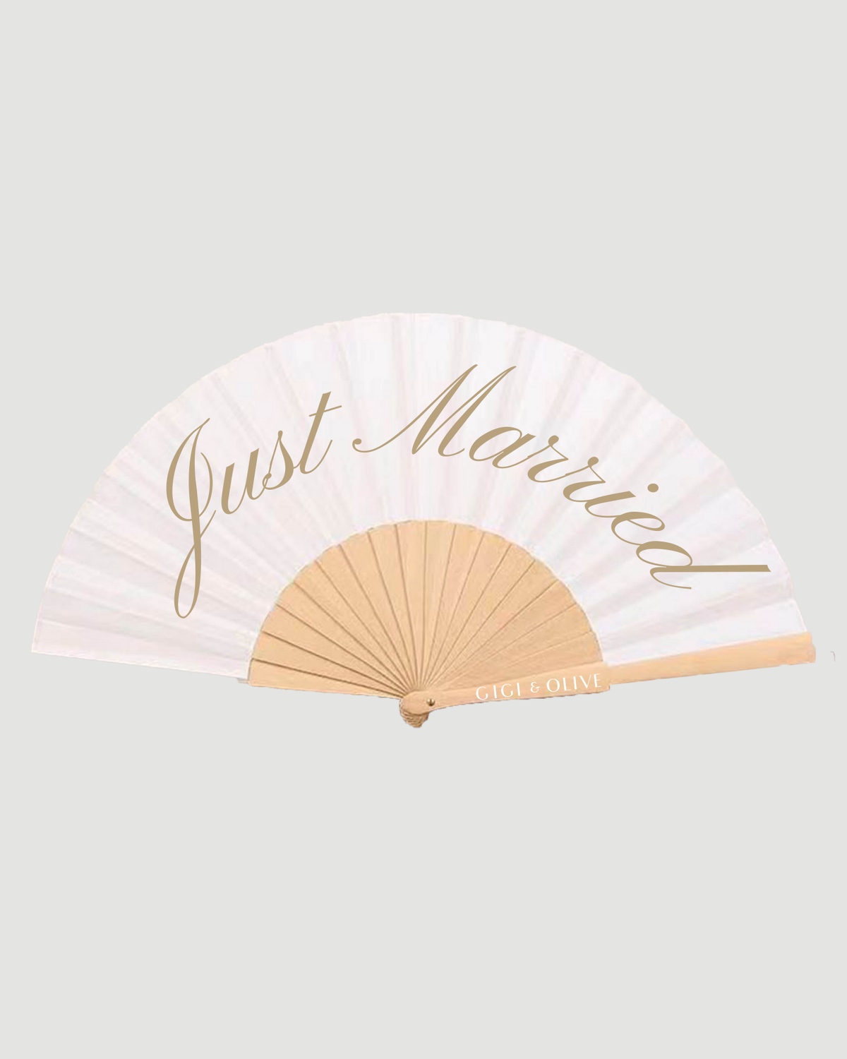 Just Married Gold Fan