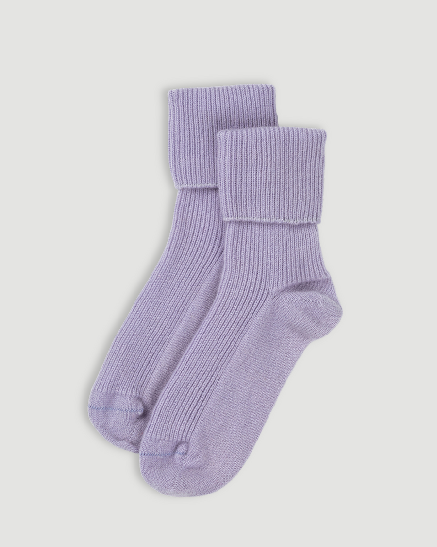 Cashmere socks in Lilac