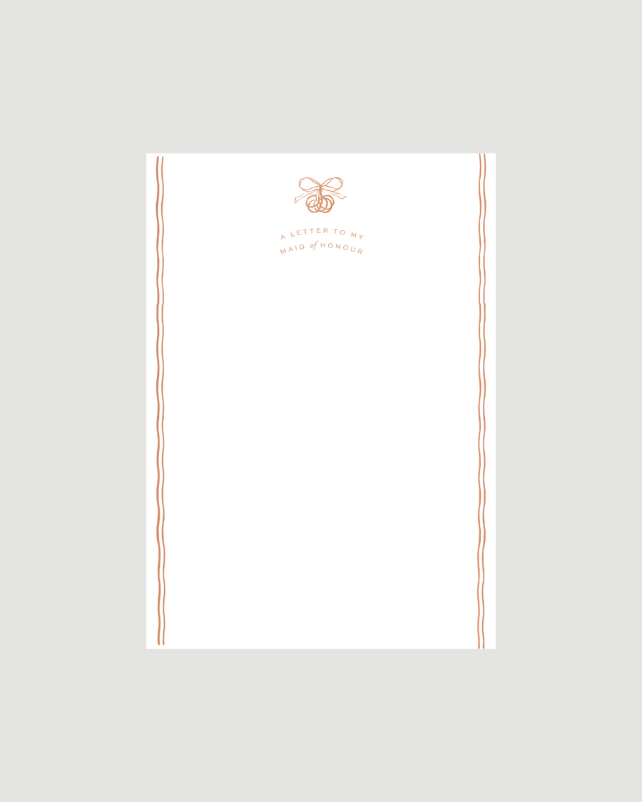 A letter to my maid of honour