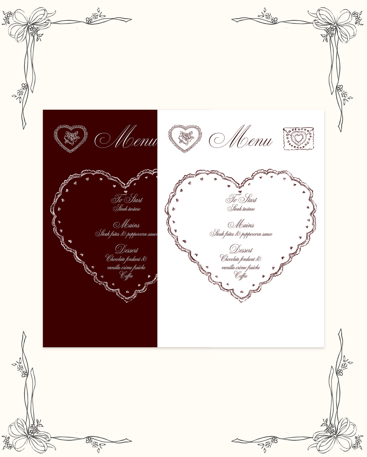 Laced Love Menu Digital Download