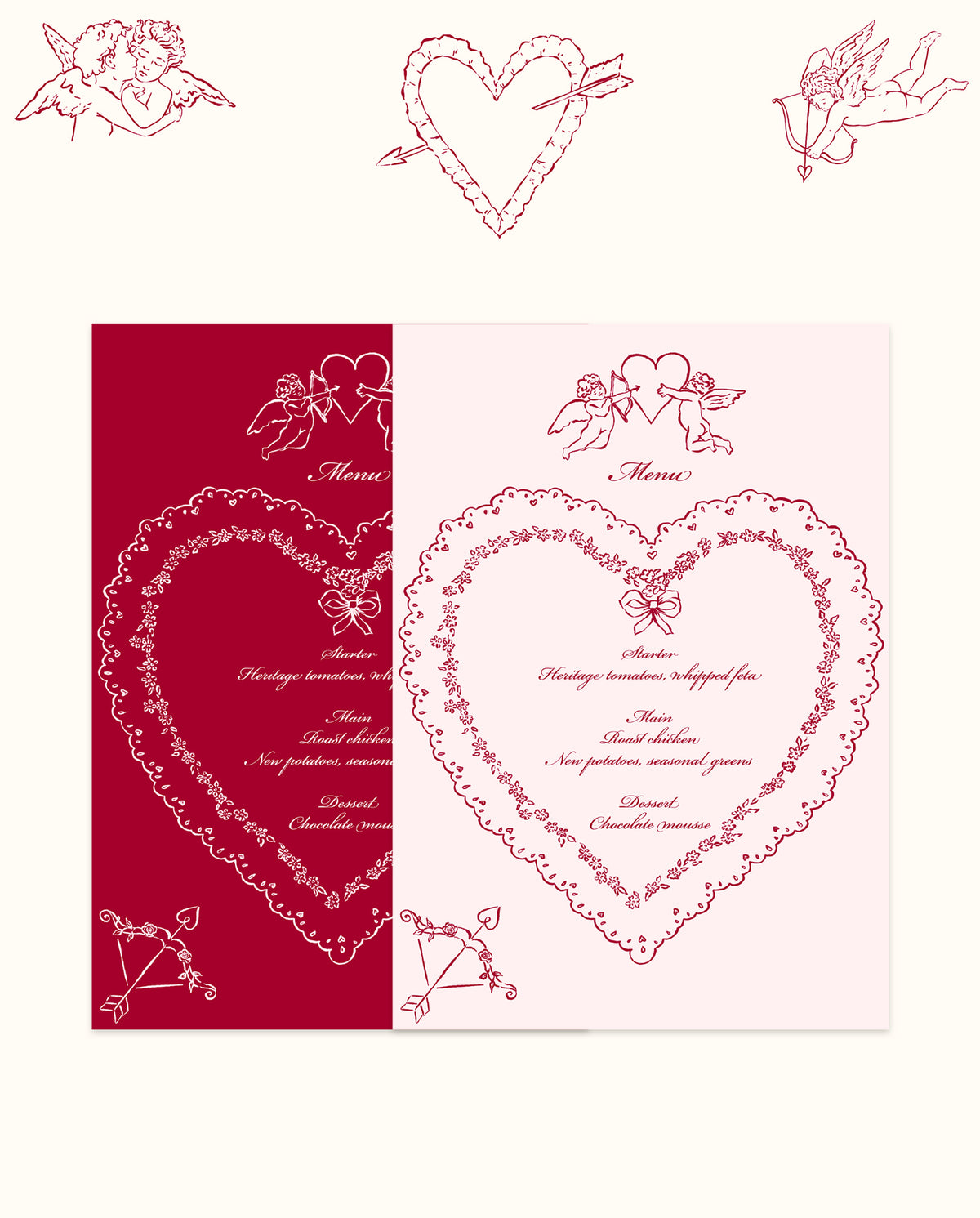 Cupids Corner Menu Digital Download