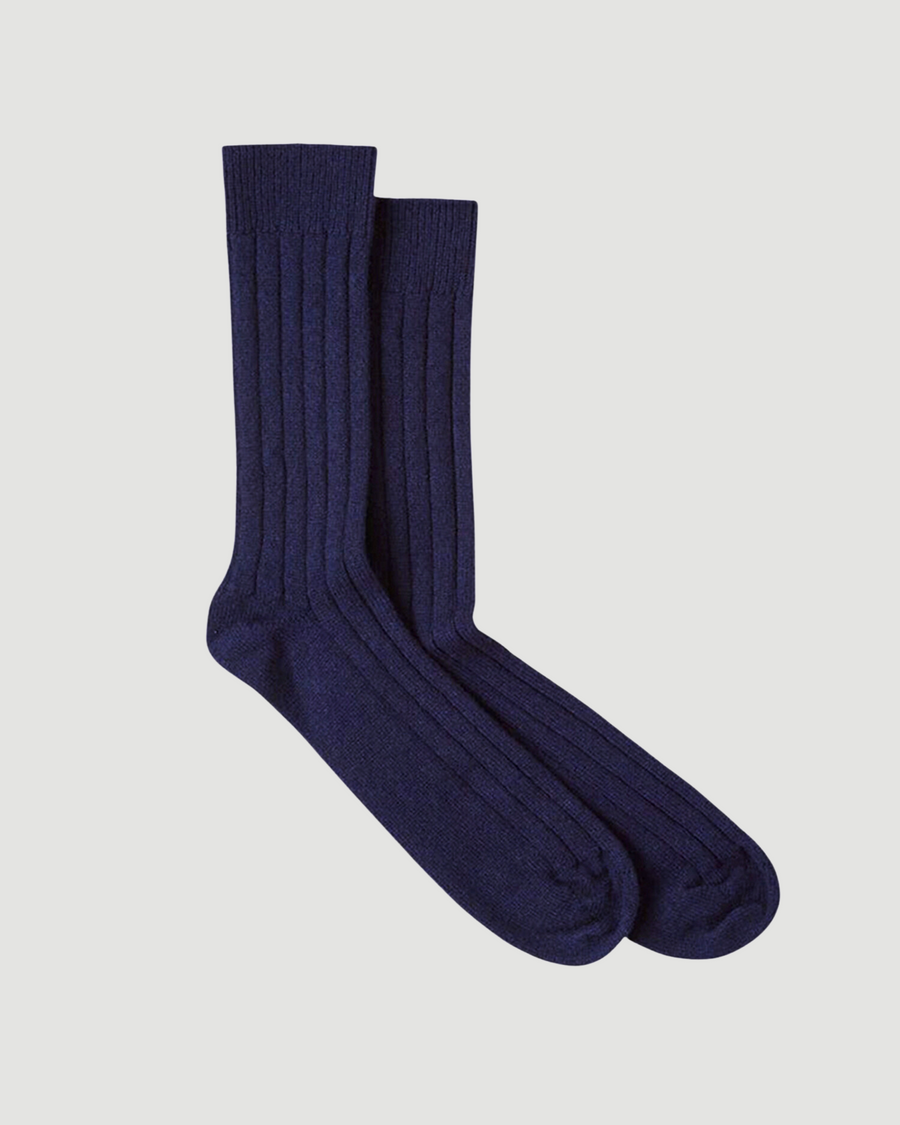 Men's Cashmere Socks, Navy