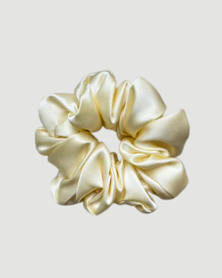 Lemon Silk Scrunchie