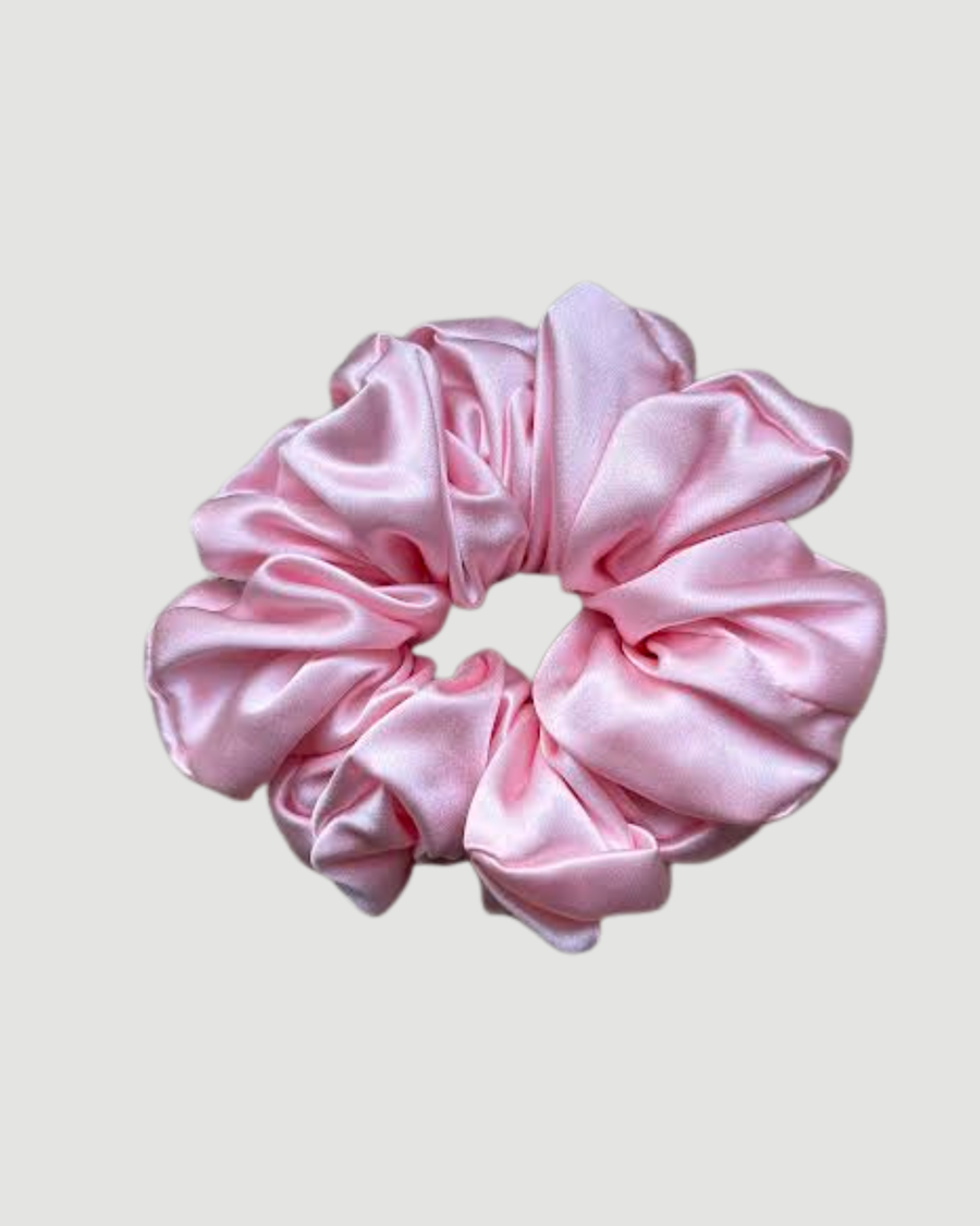 Baby Pink Silk Scrunchie