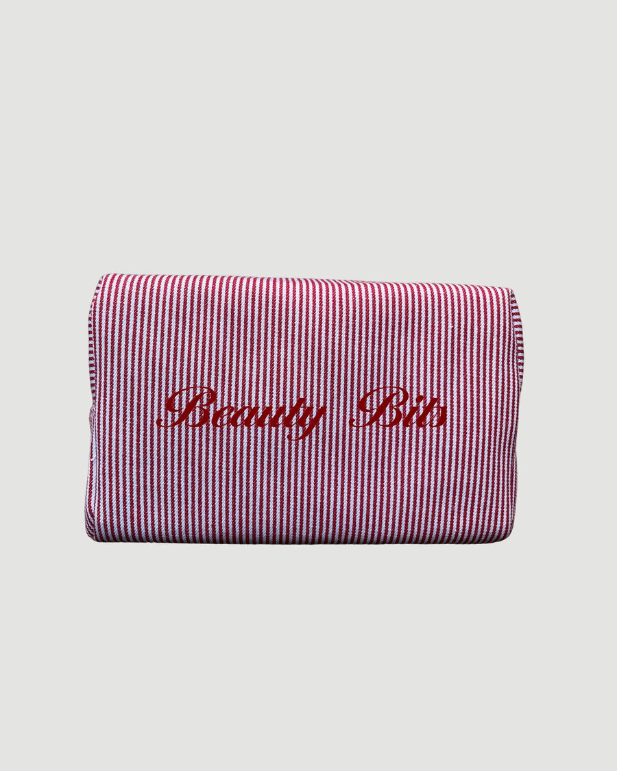 Red Striped Pouch