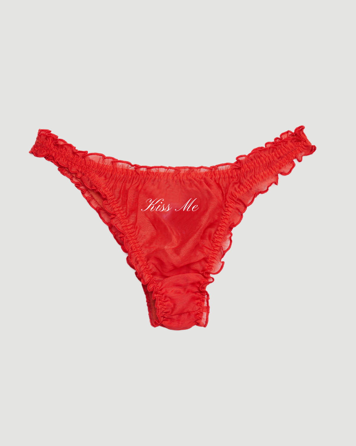 Embroidered thong