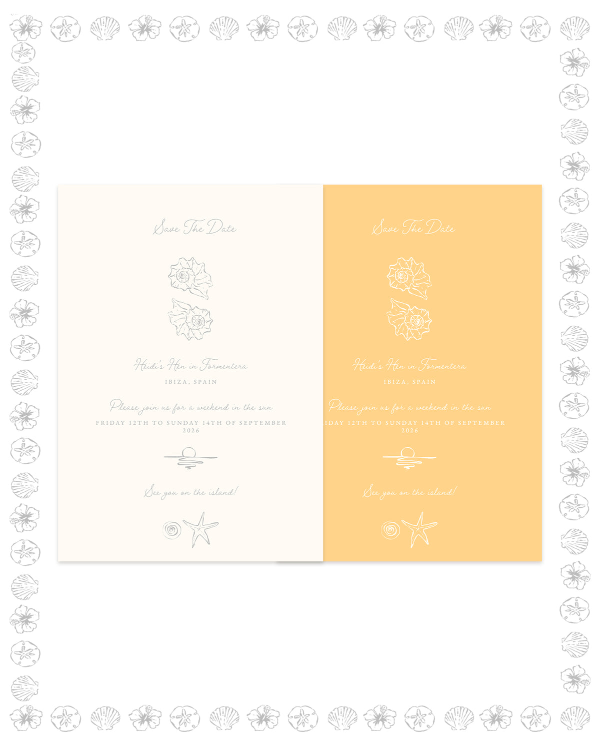 Seashells & Wedding Bells Save Date Digital Download