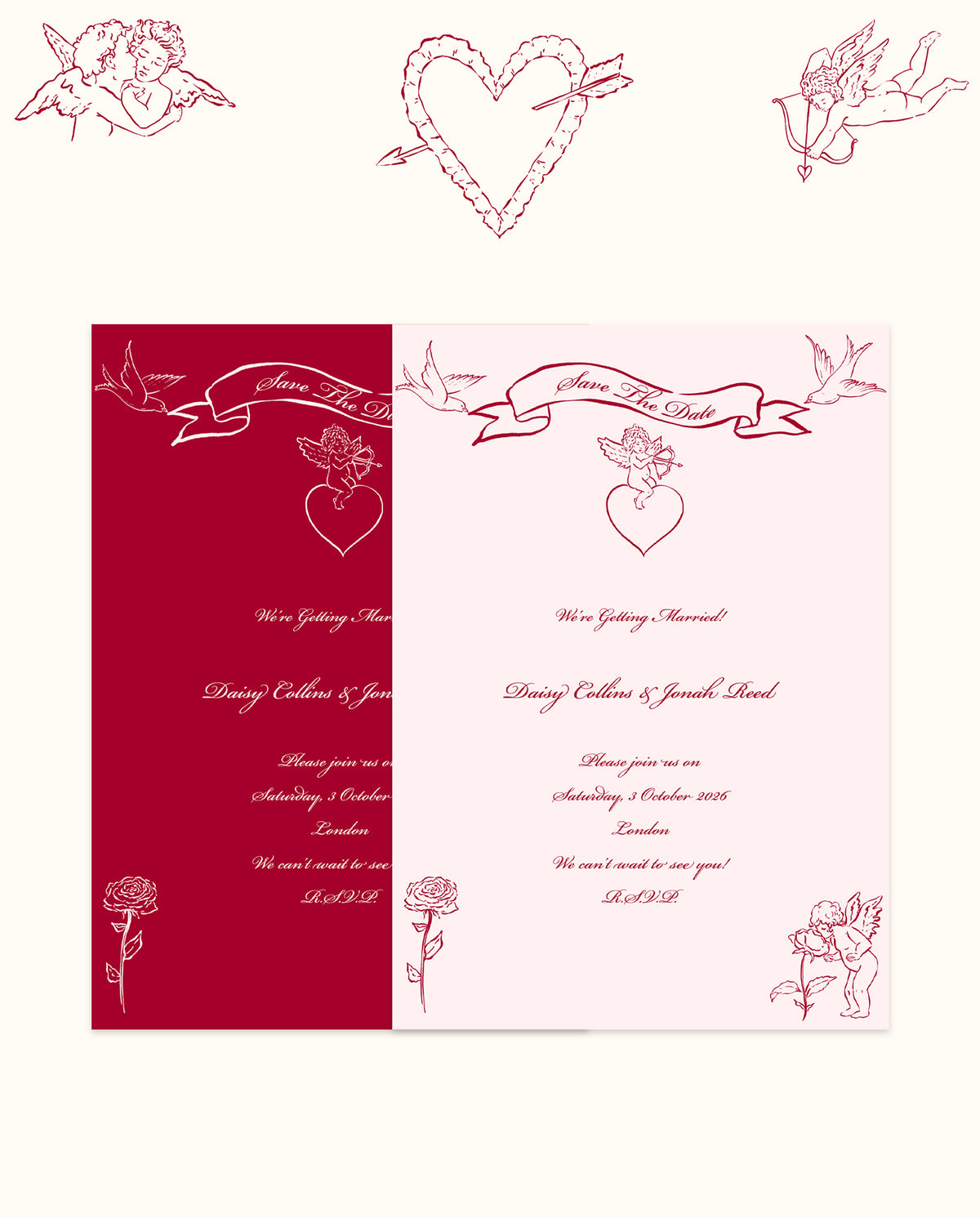 Cupids Corner Save Date Digital Download