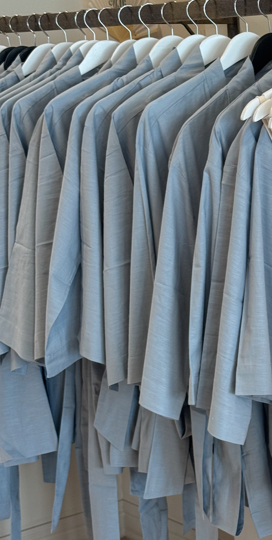 Blue Isabella Linen Robe