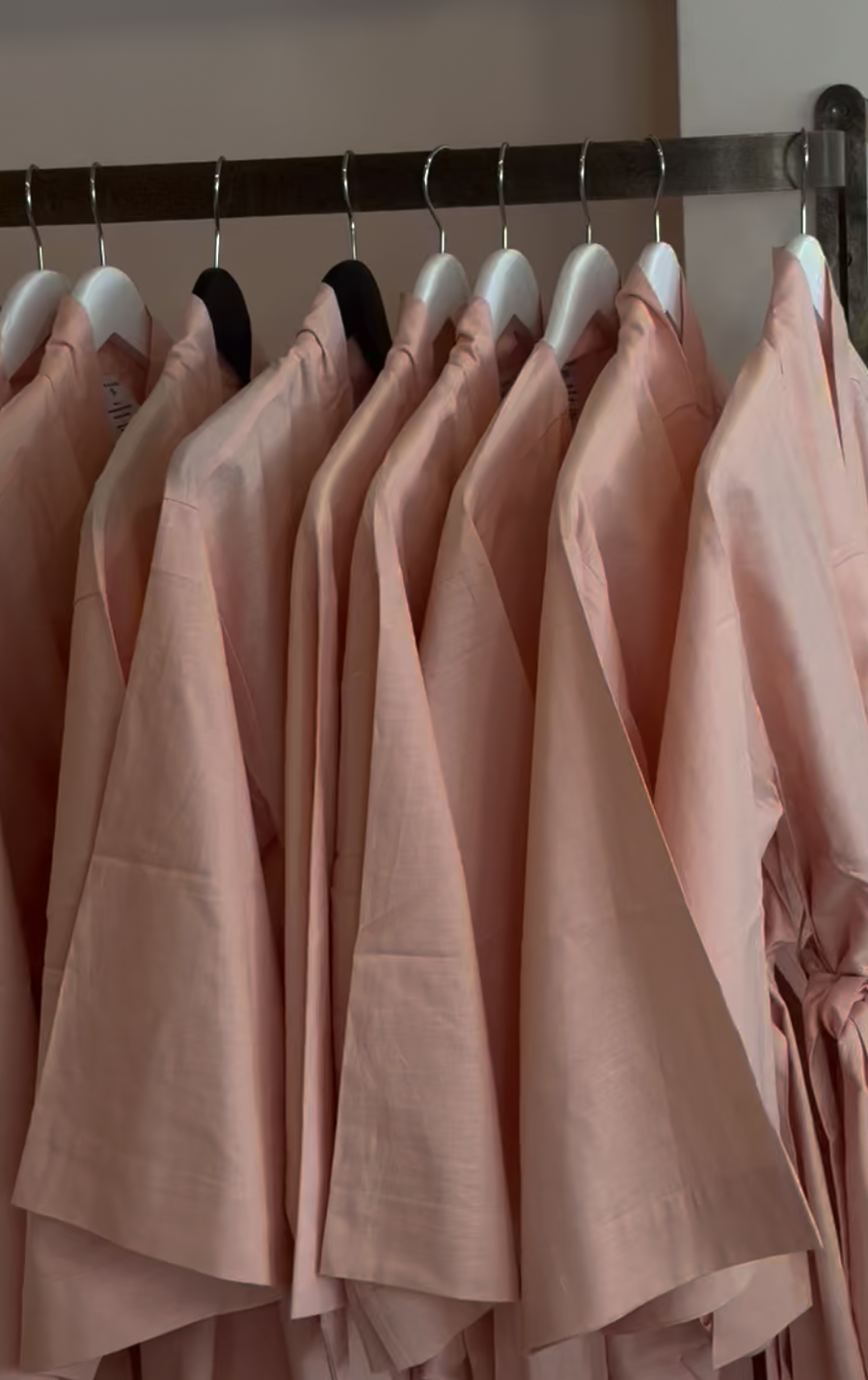 Isabella Linen Robe - Blush Pink