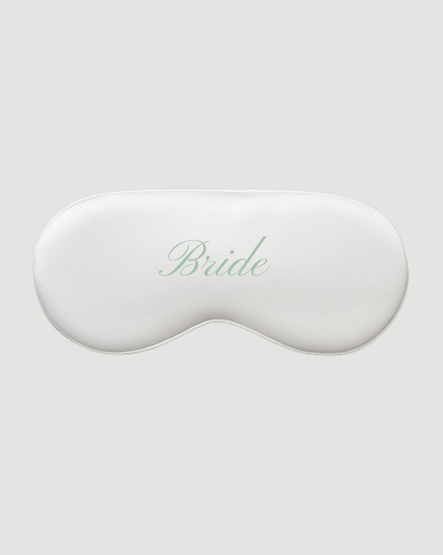 Bridal White Silk Eye Mask