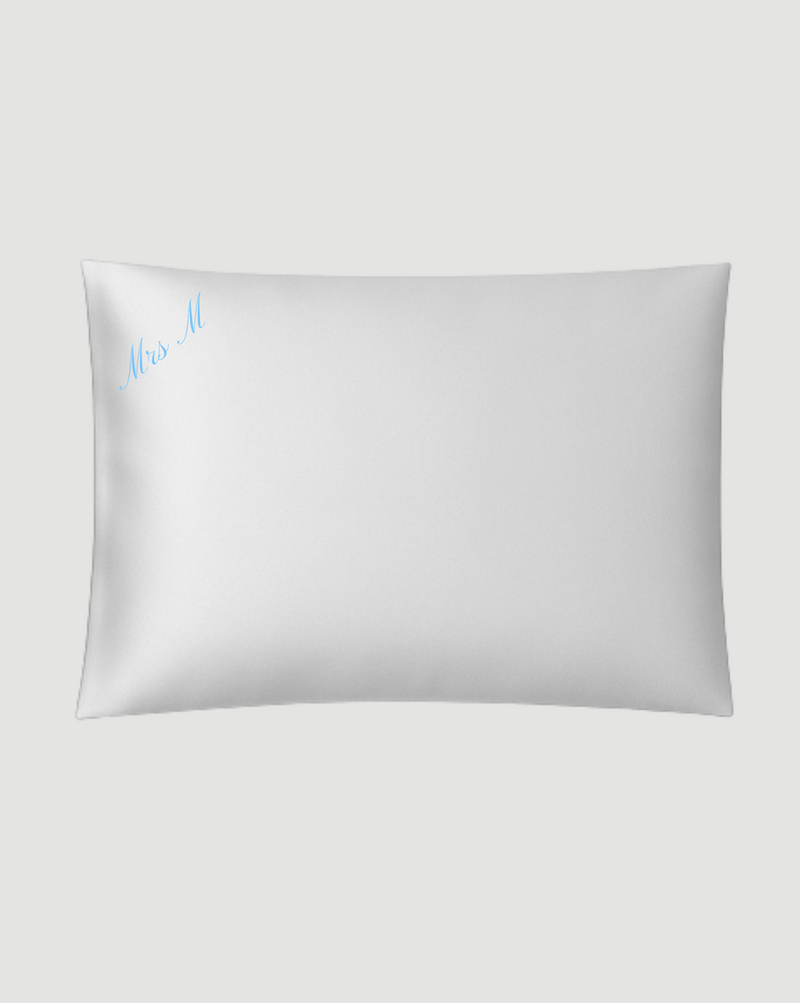 Bridal White Silk Pillowcase