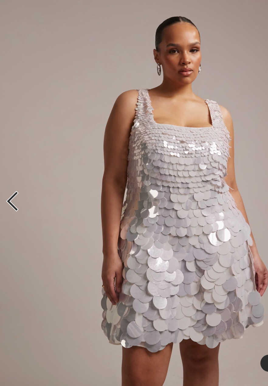 Bridal Disc Sequin Mini Dress